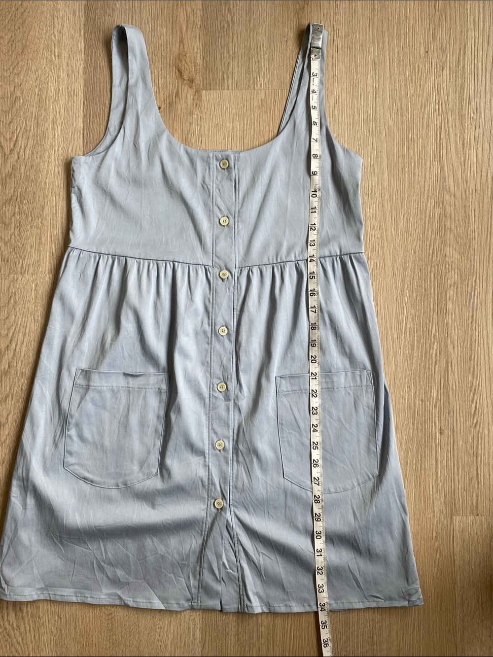 Smash + Tess Valentina Mini Dress NWT Sky Blue Tencel Blend Size Small - Picture 9 of 11